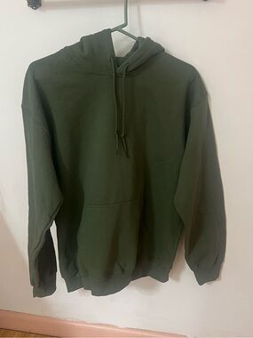 Gildan Men's Heavy Blend Military Green Pullover Hoodie Sweatshirt